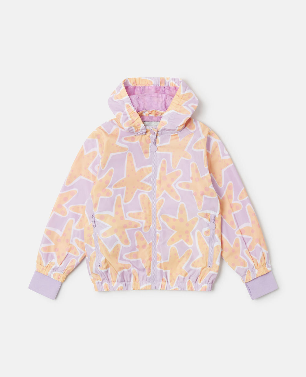 Starfish Print Zipper Jacket