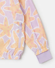 Starfish Print Zipper Jacket