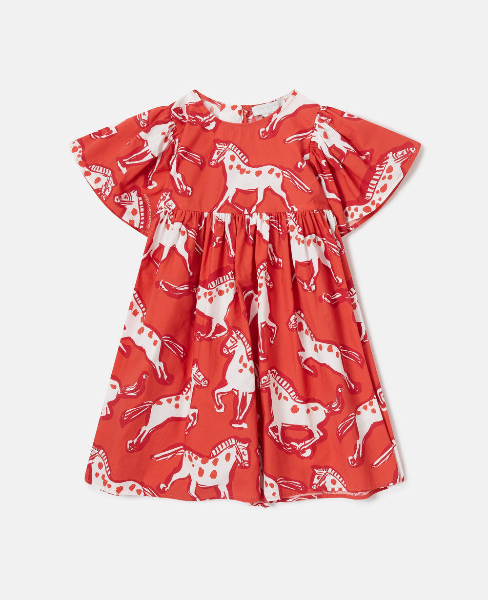 Horse Print Popeline Dress