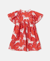 Horse Print Popeline Dress