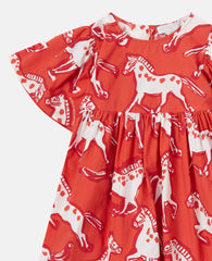 Horse Print Popeline Dress