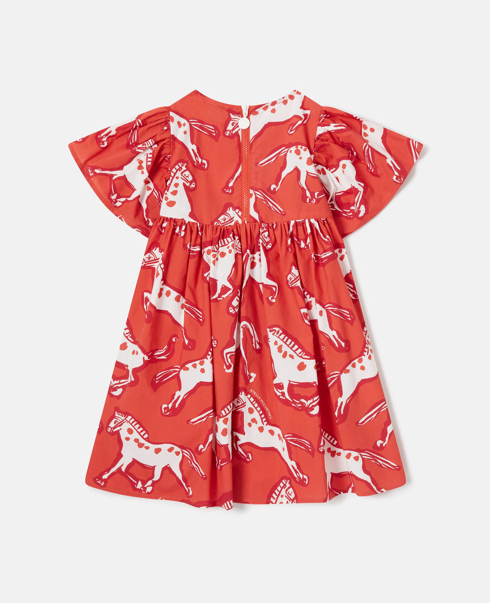 Horse Print Popeline Dress