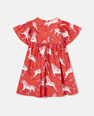 Horse Print Popeline Dress