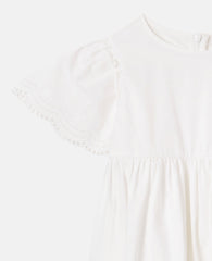 Short Sleeve Broderie Dress
