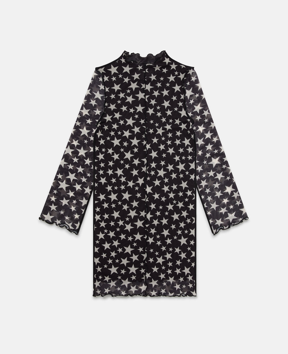 Long Sleeve Star Print Dress