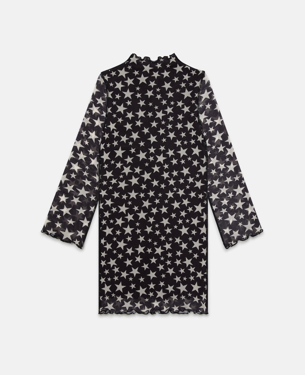 Long Sleeve Star Print Dress