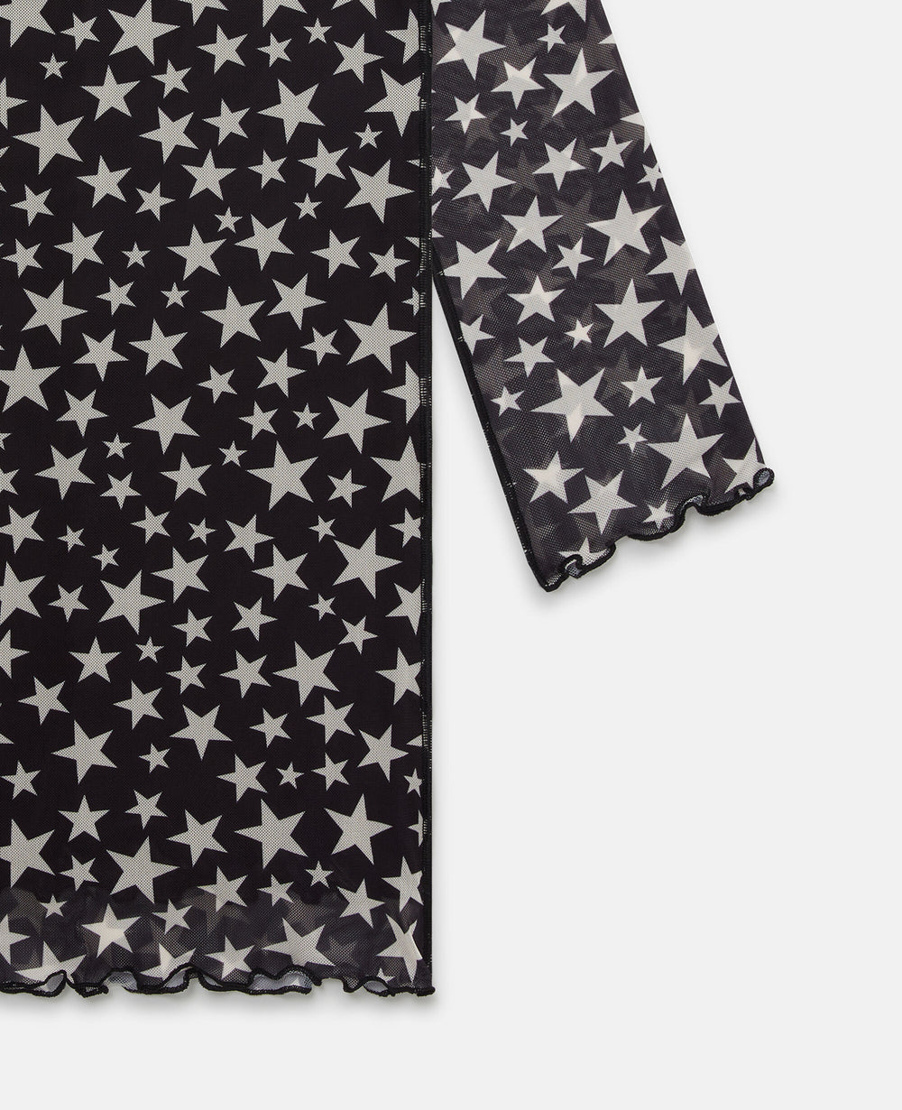Long Sleeve Star Print Dress