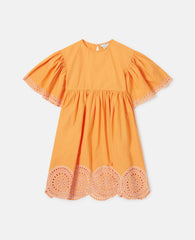Popeline Short-Sleeve Dress