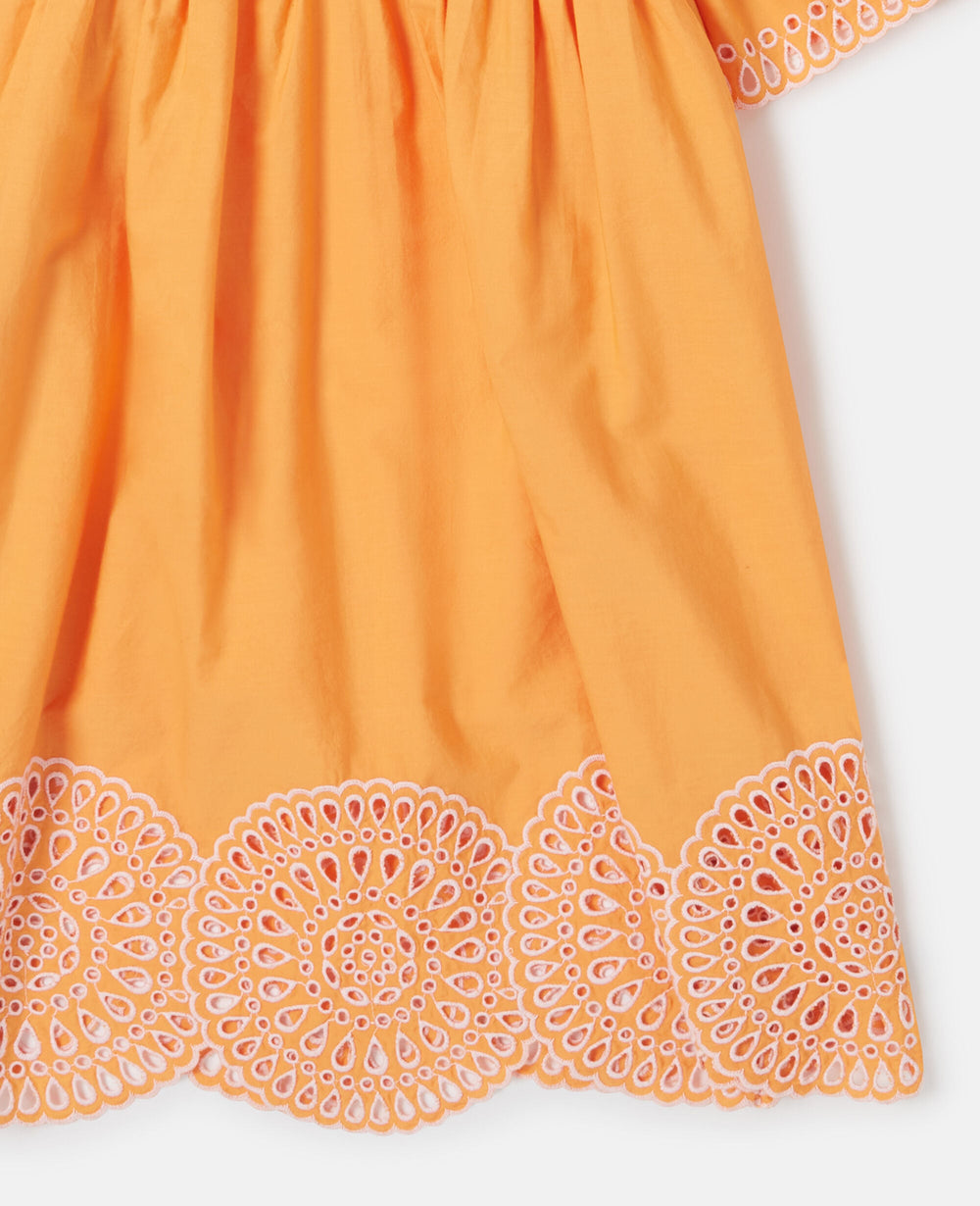 Popeline Short-Sleeve Dress