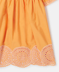Popeline Short-Sleeve Dress