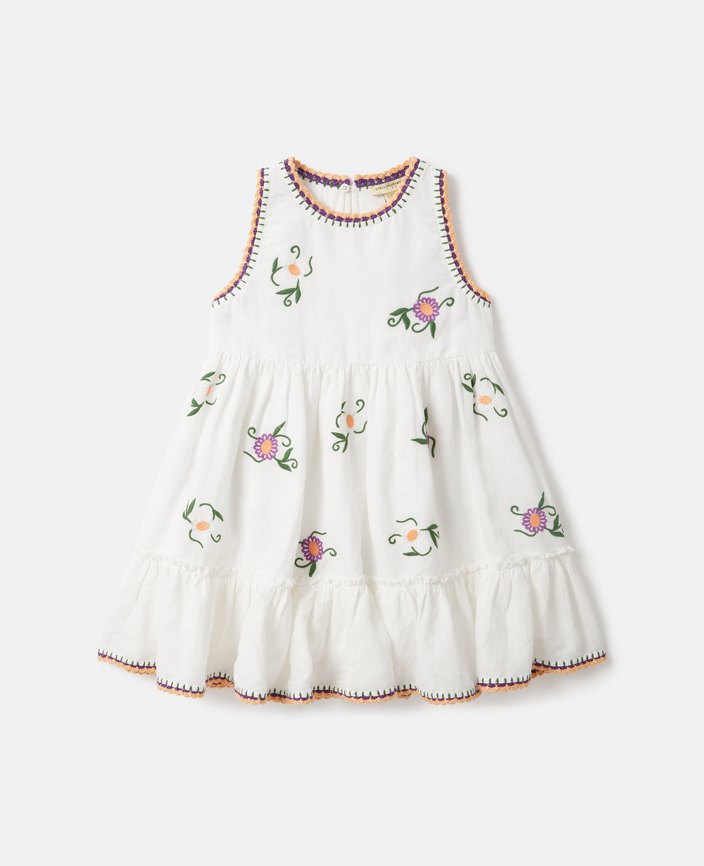 Embroidered Sleeveless Dress
