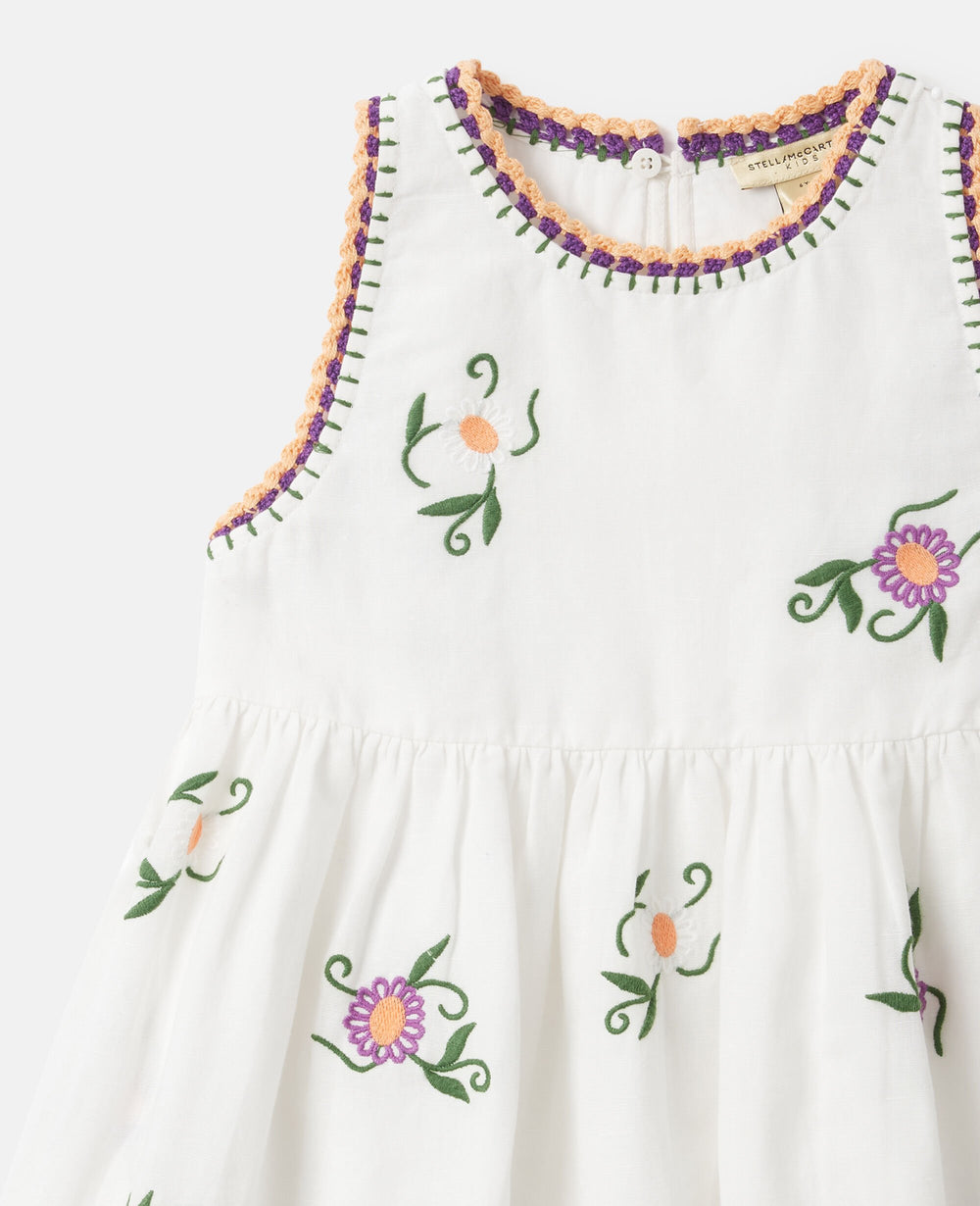 Embroidered Sleeveless Dress