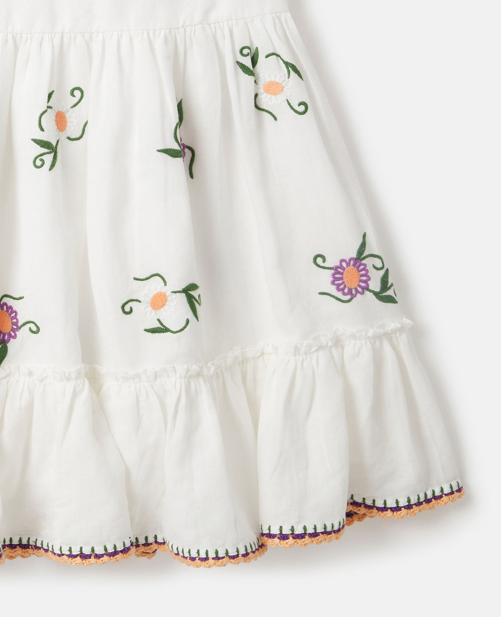 Embroidered Sleeveless Dress
