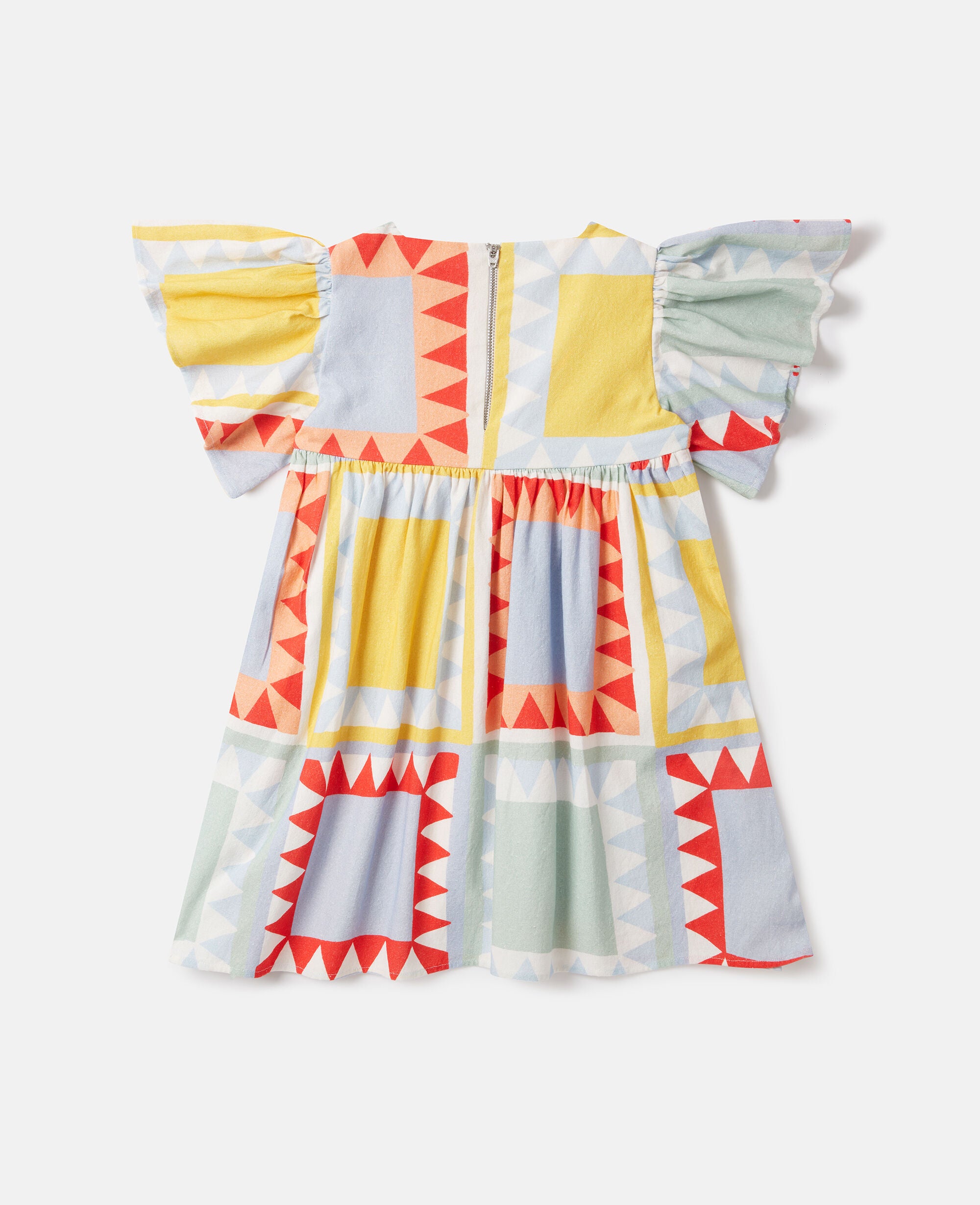 Patchwork Print Short Sleeve Dress