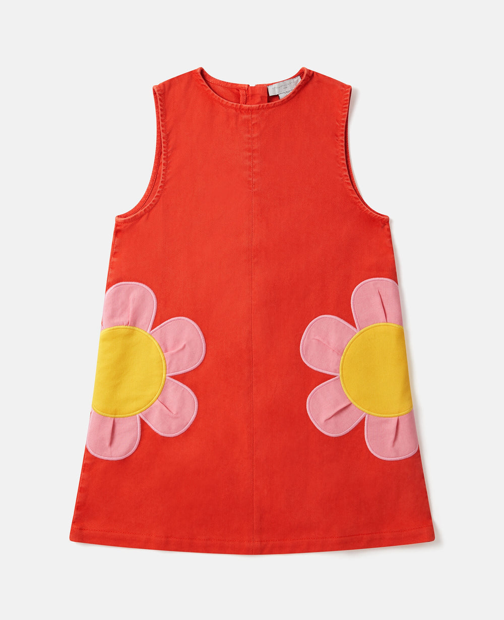 Floral Appliqué Sleeveless Dress