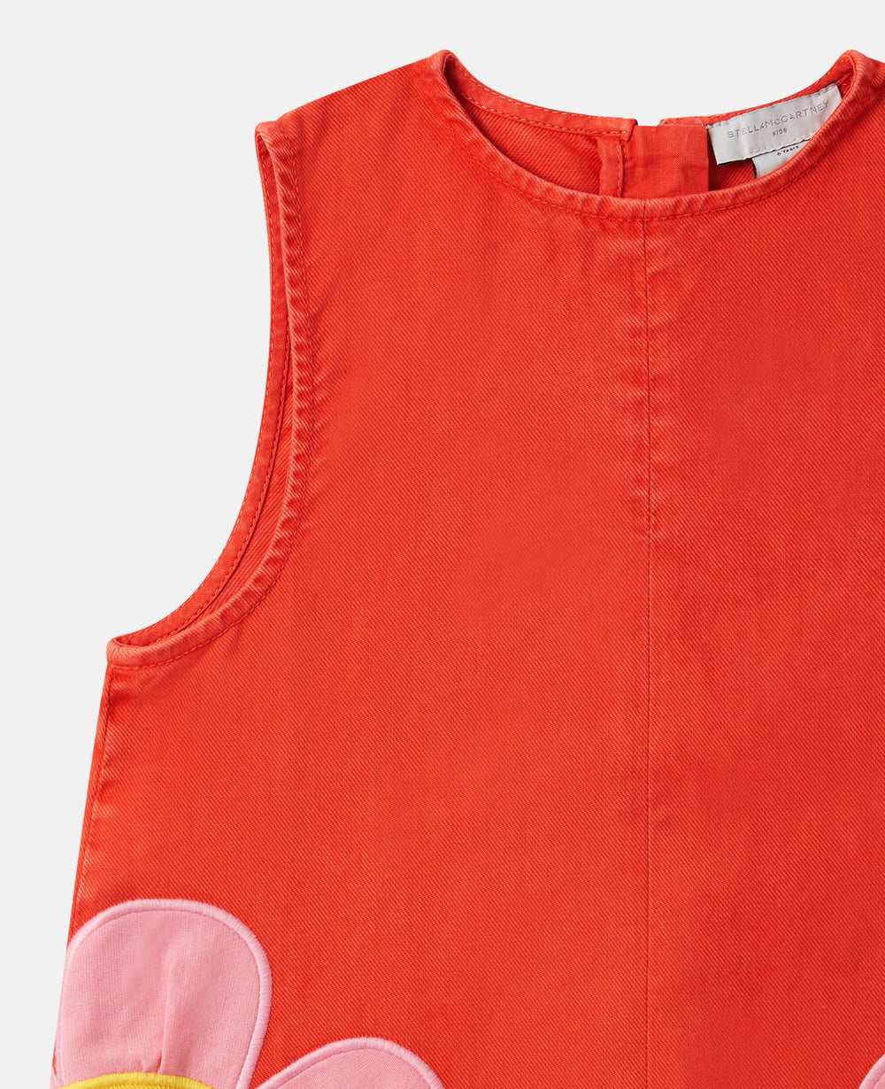 Floral Appliqué Sleeveless Dress