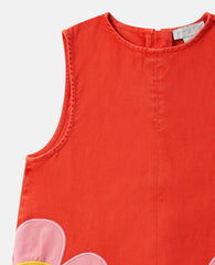 Floral Appliqué Sleeveless Dress