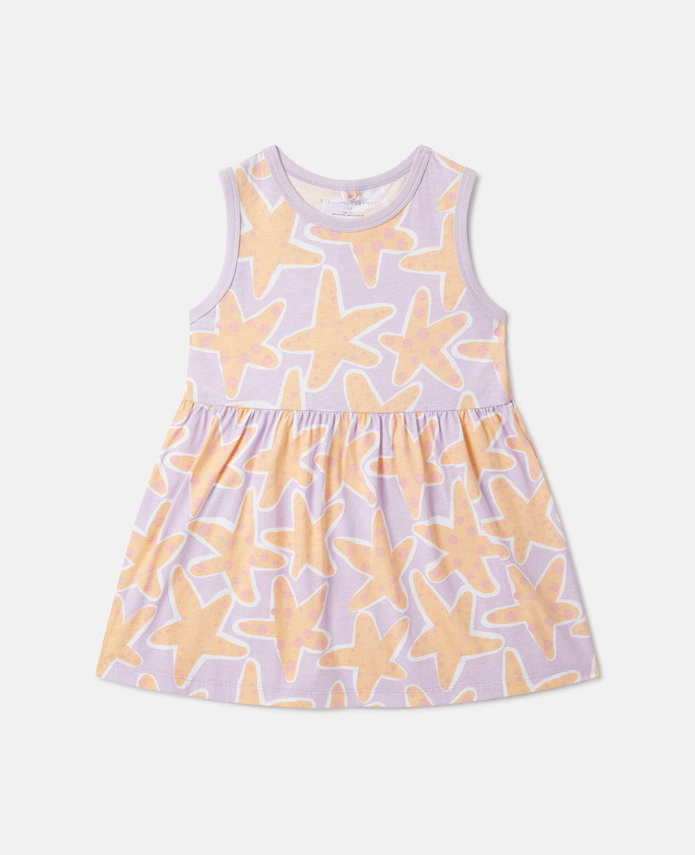 Starfish Print Sleeveless Dress