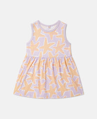 Starfish Print Sleeveless Dress