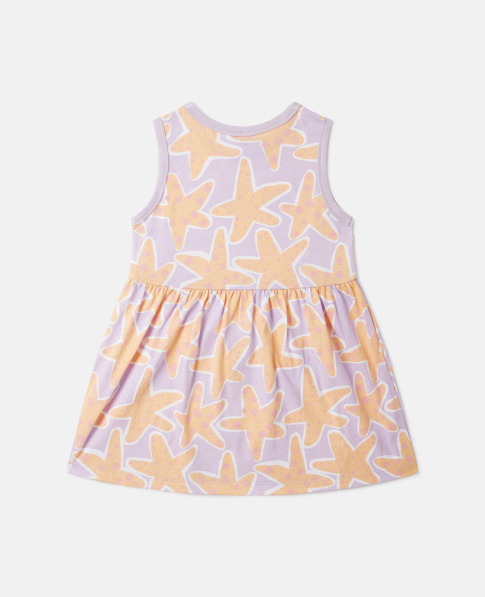 Starfish Print Sleeveless Dress
