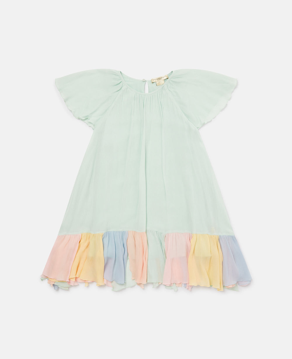 Tiered Contrast Hem Dress