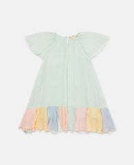 Tiered Contrast Hem Dress