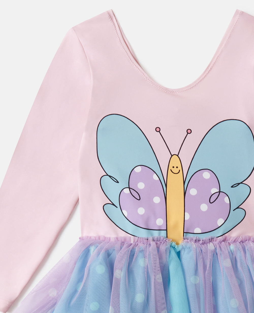 Butterfly Graphic Tulle Skirt Dress