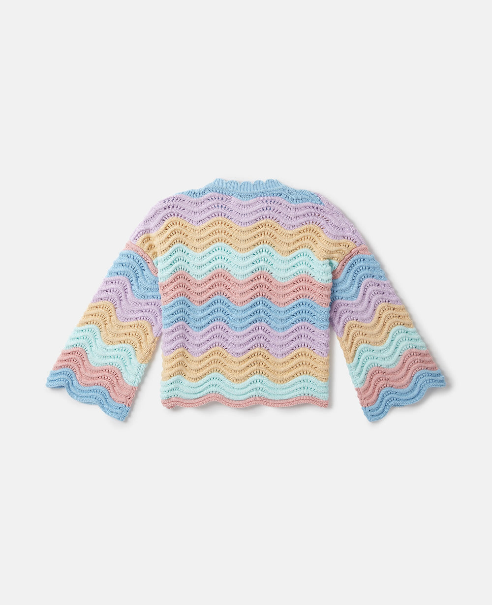 Zig-Zag Crocheted Cardigan