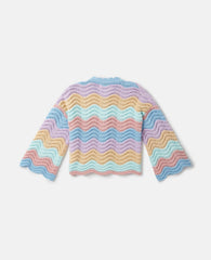 Zig-Zag Crocheted Cardigan