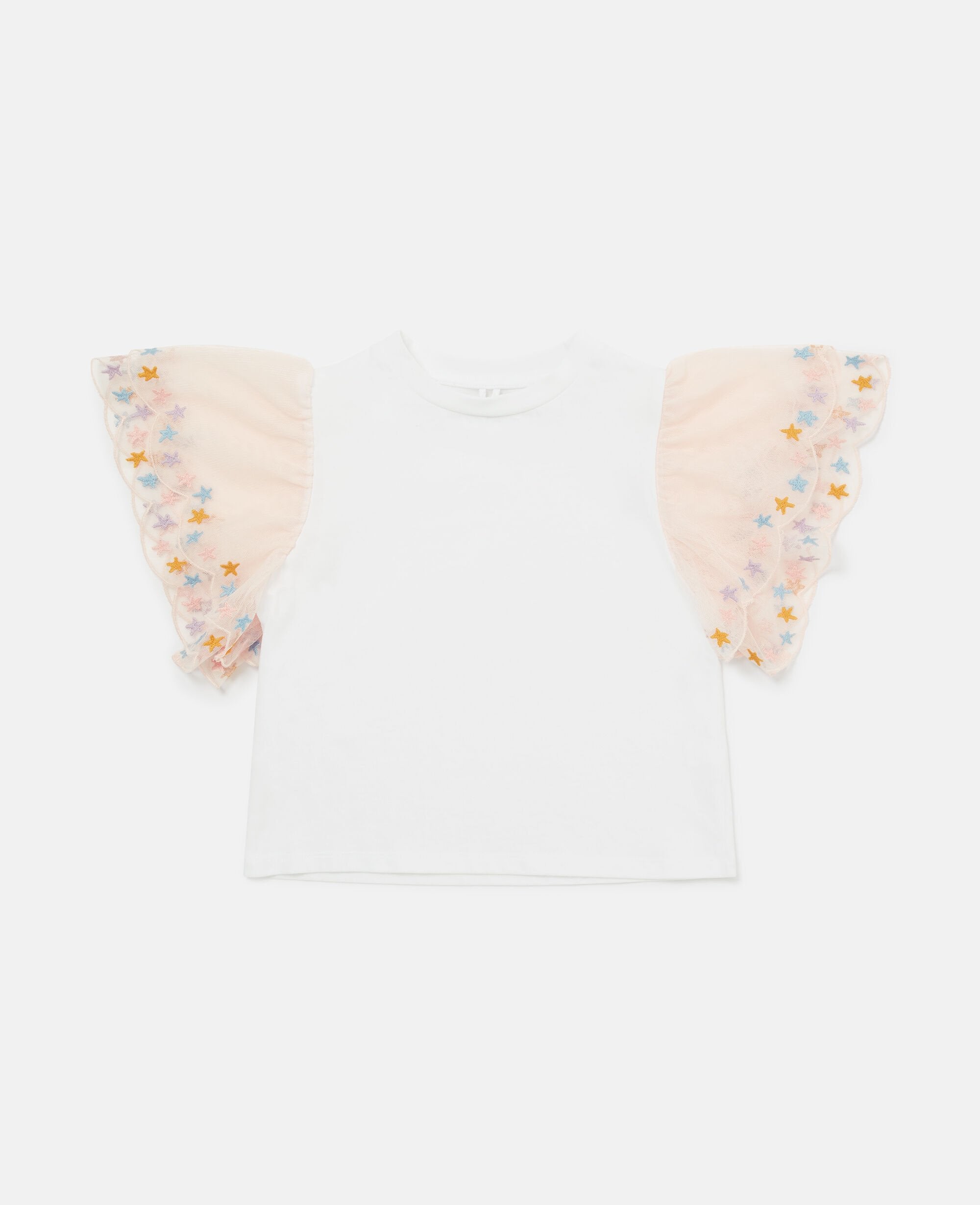 Scallop Trim Sleeve T-Shirt