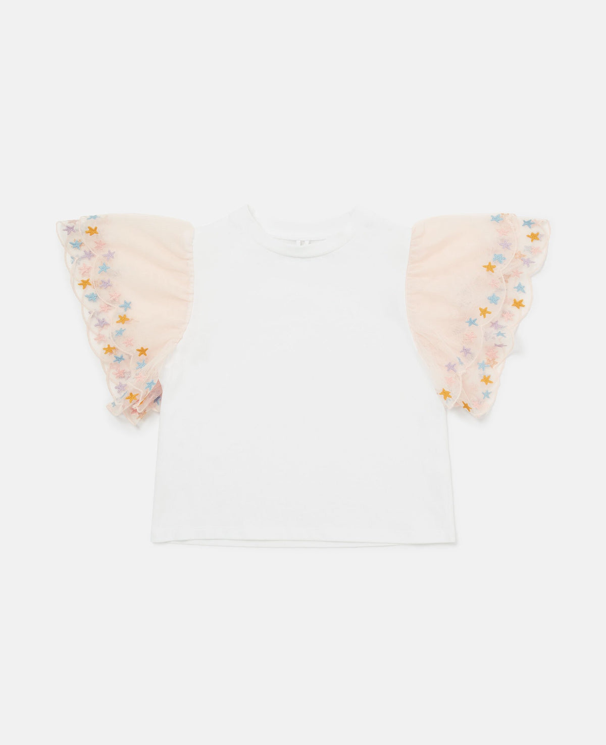 Scallop Trim Sleeve T-Shirt