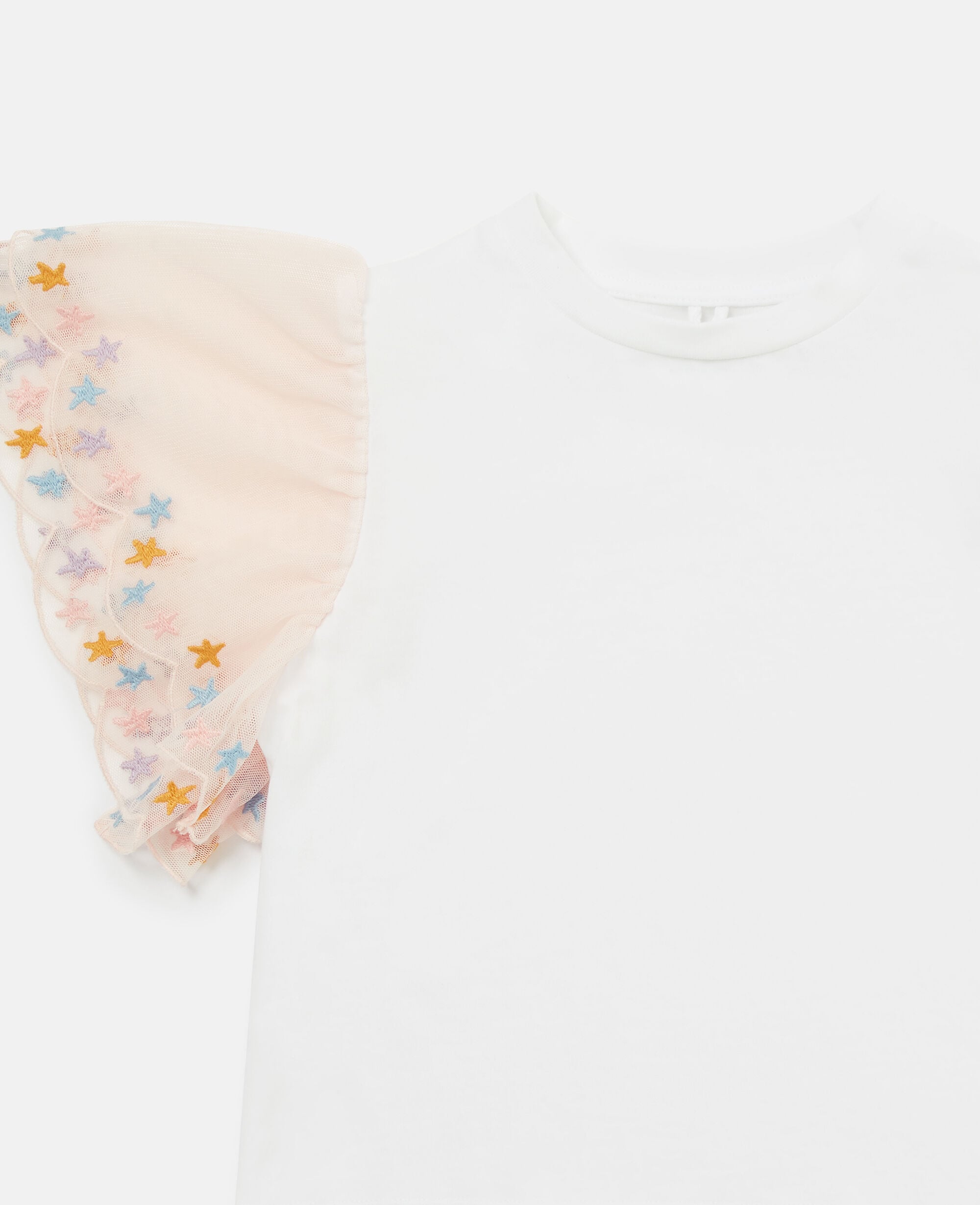 Scallop Trim Sleeve T-Shirt