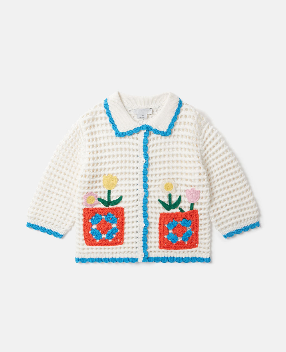 Floral Appliqué Cardigan