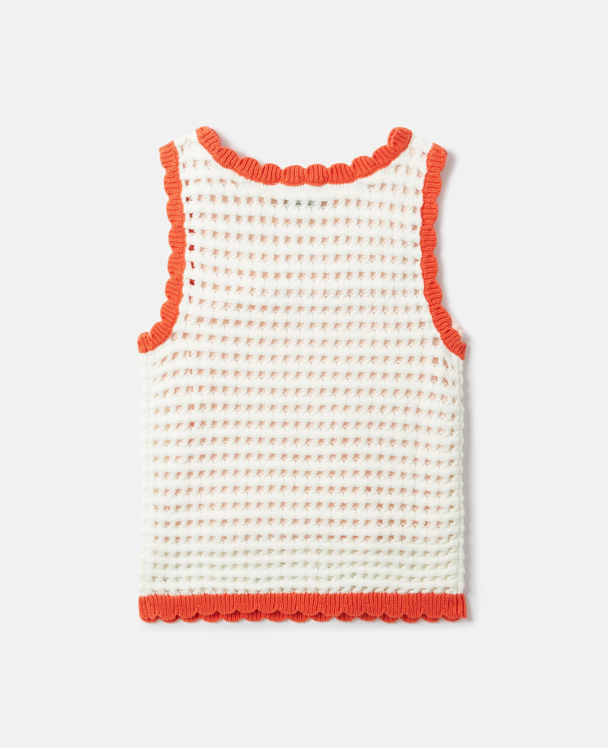 Floral Appliqué Knitted Tank Top