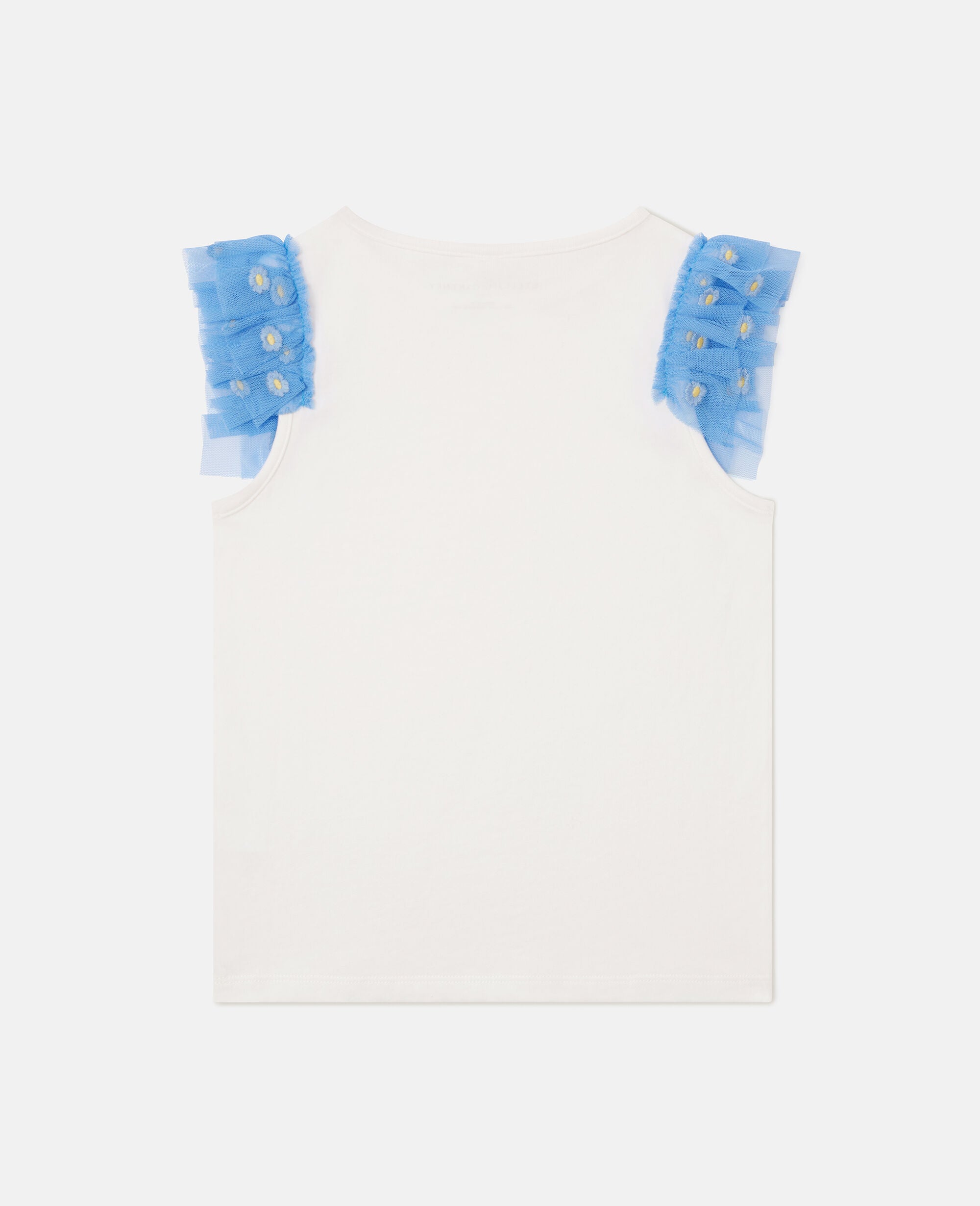 Tulle-Trim Sleeveless Top