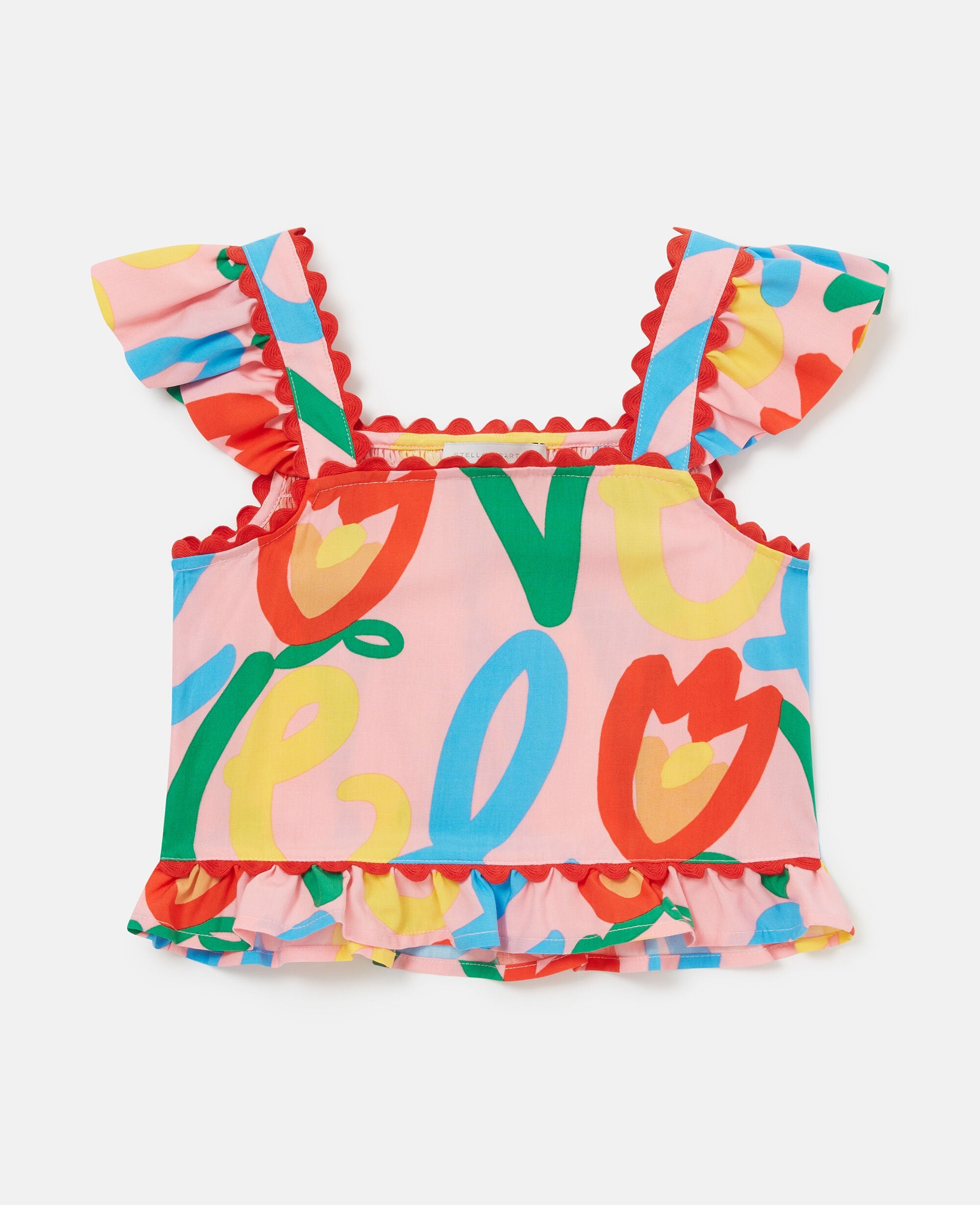 Ruffle Sleeve Graphic Top