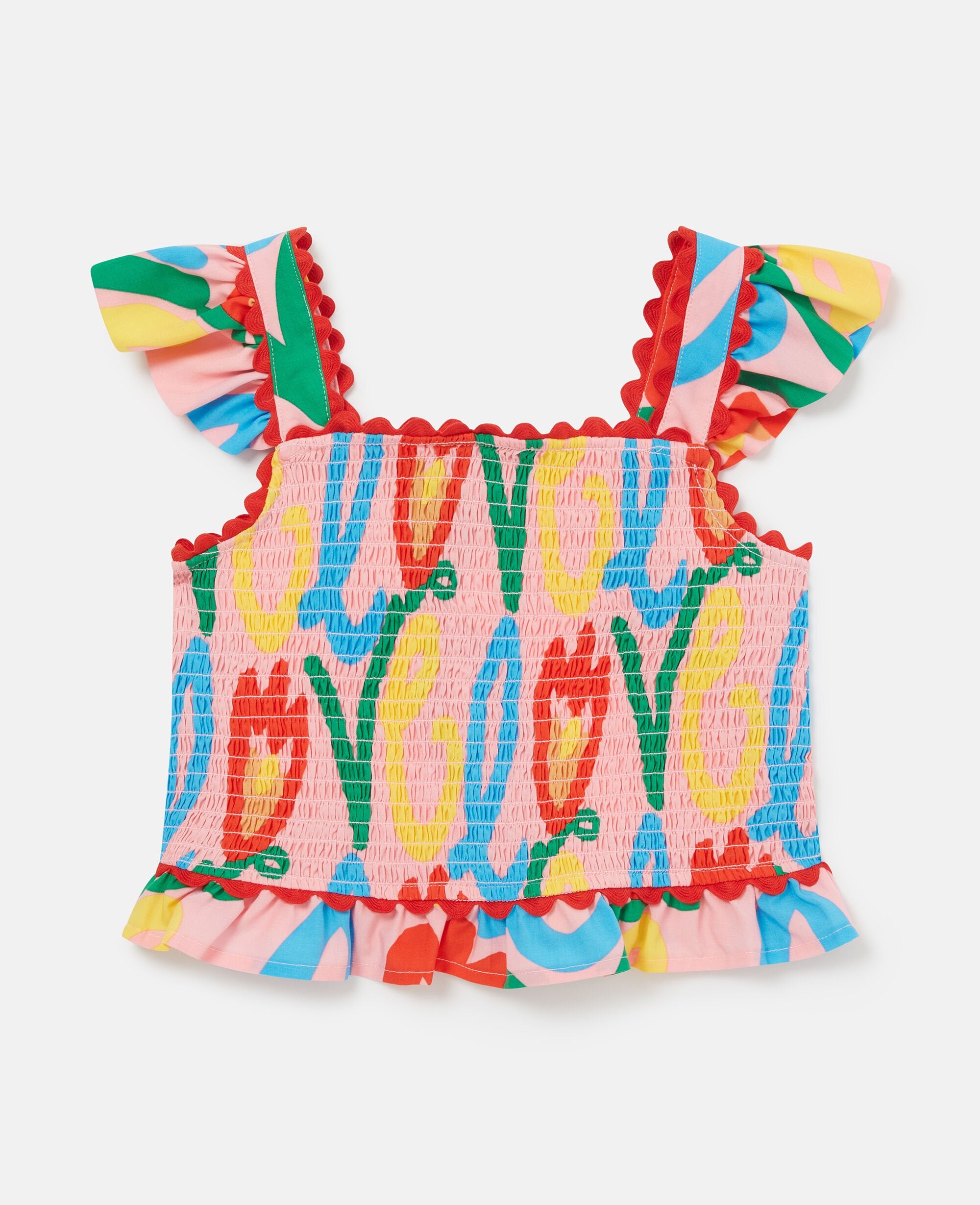 Ruffle Sleeve Graphic Top