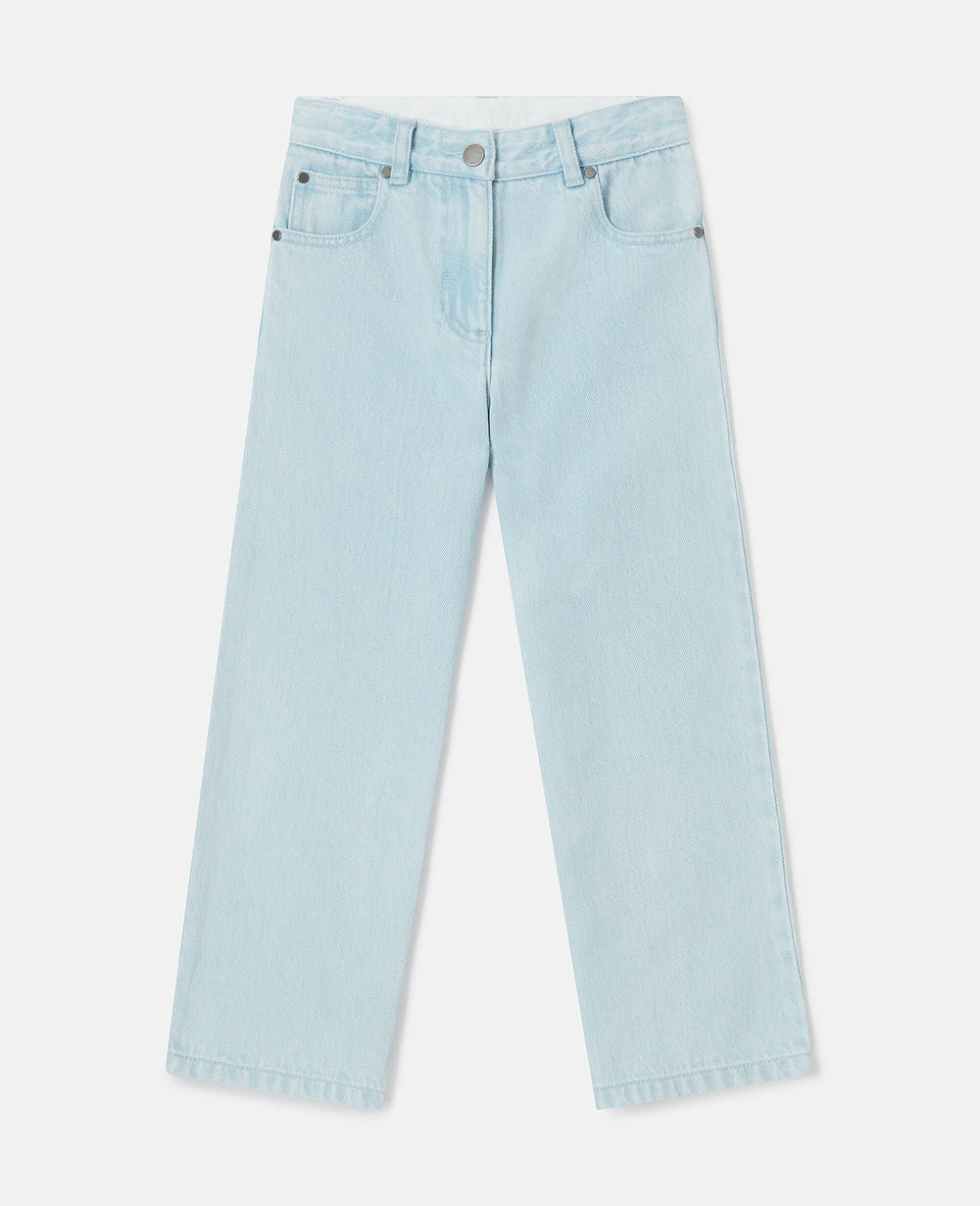 Straight-Leg Denim Jeans