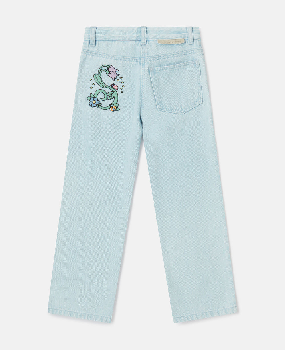 Straight-Leg Denim Jeans