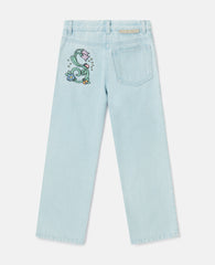 Straight-Leg Denim Jeans