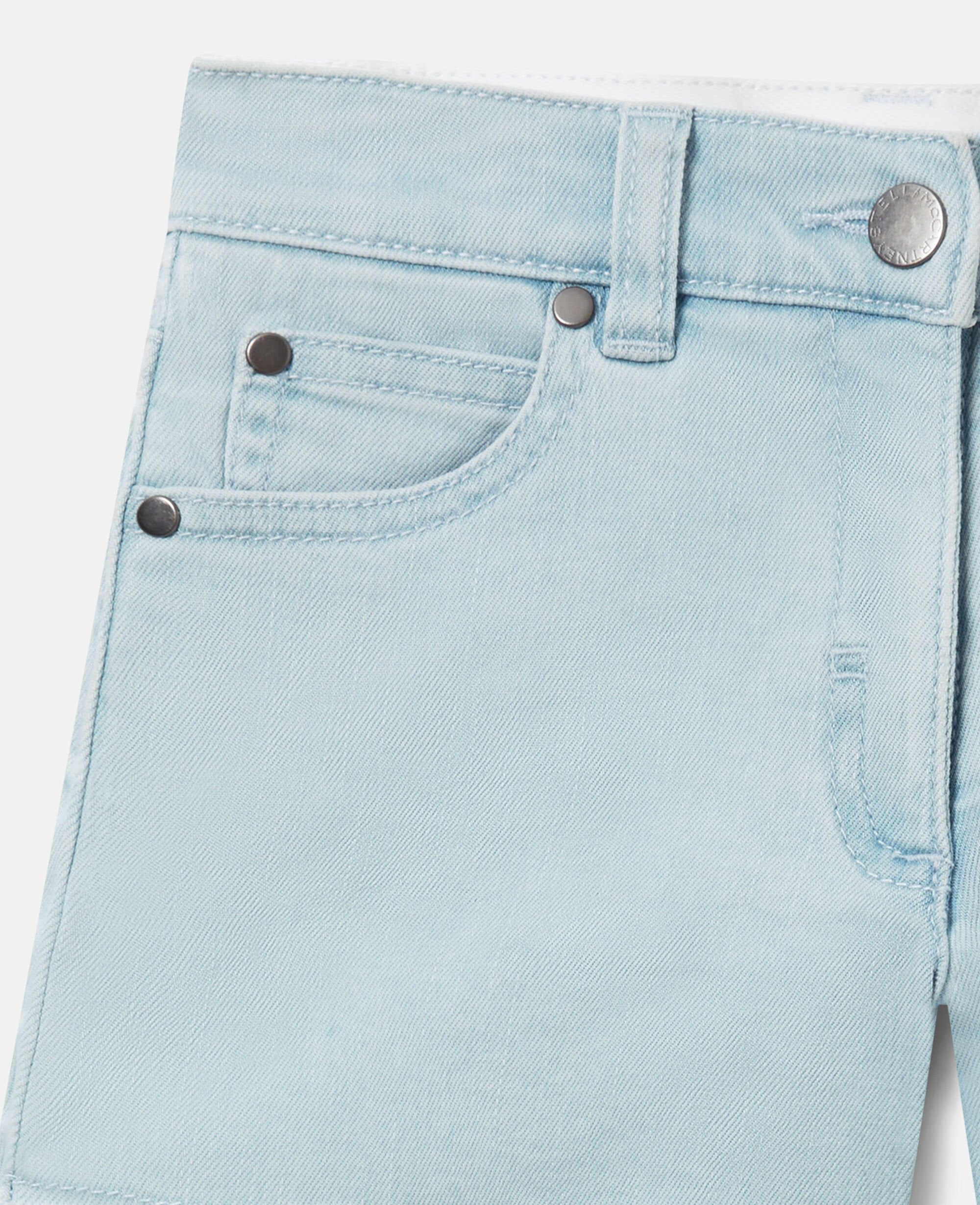 Straight-Leg Denim Shorts