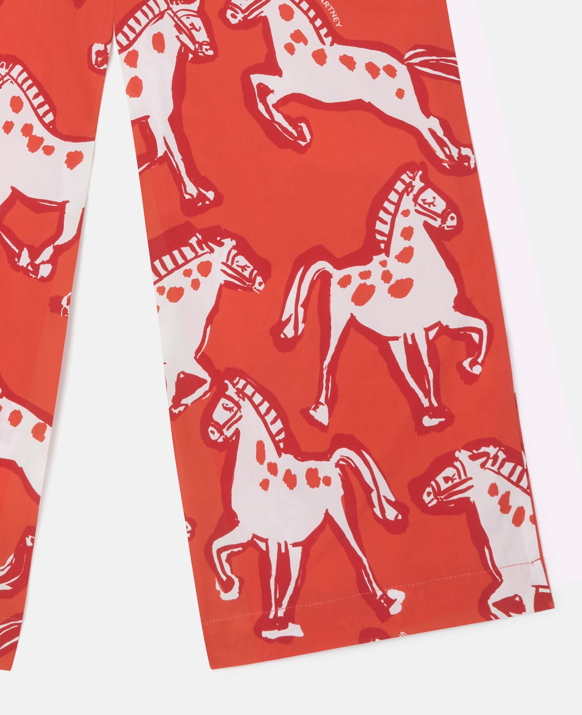 Horse-Print Popeline Trousers