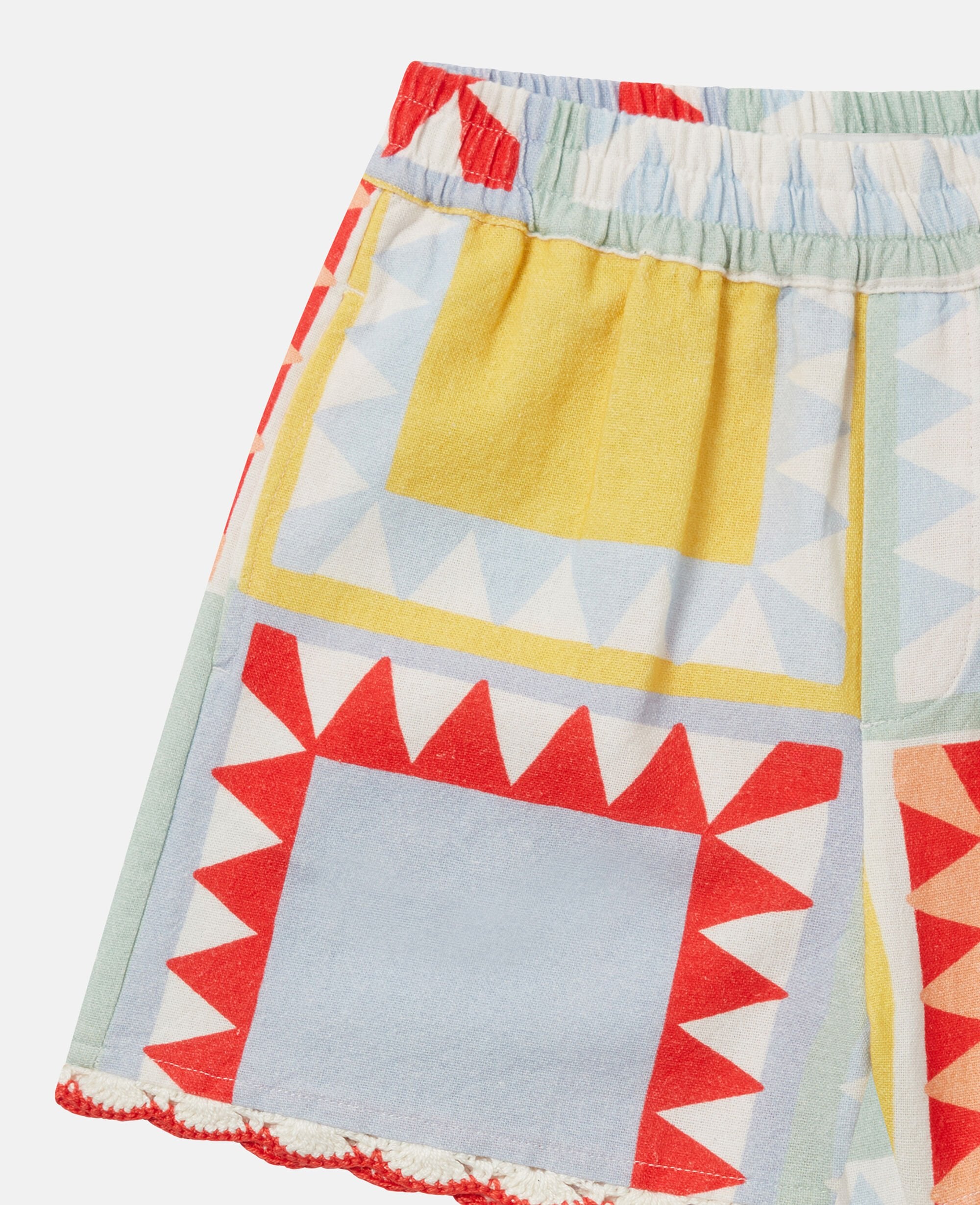 Patchwork Print Shorts