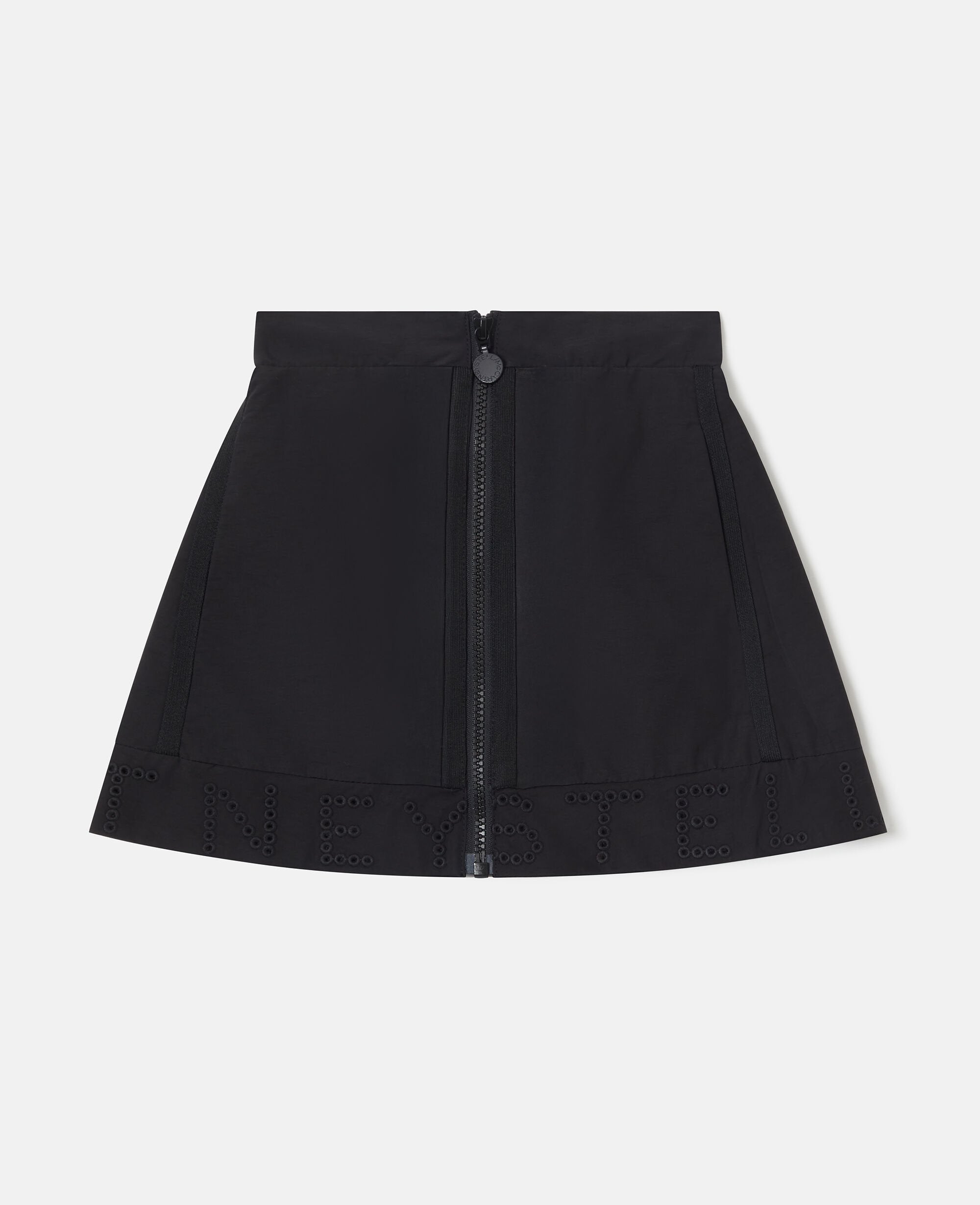 Zipper-Front A-Line Skirt