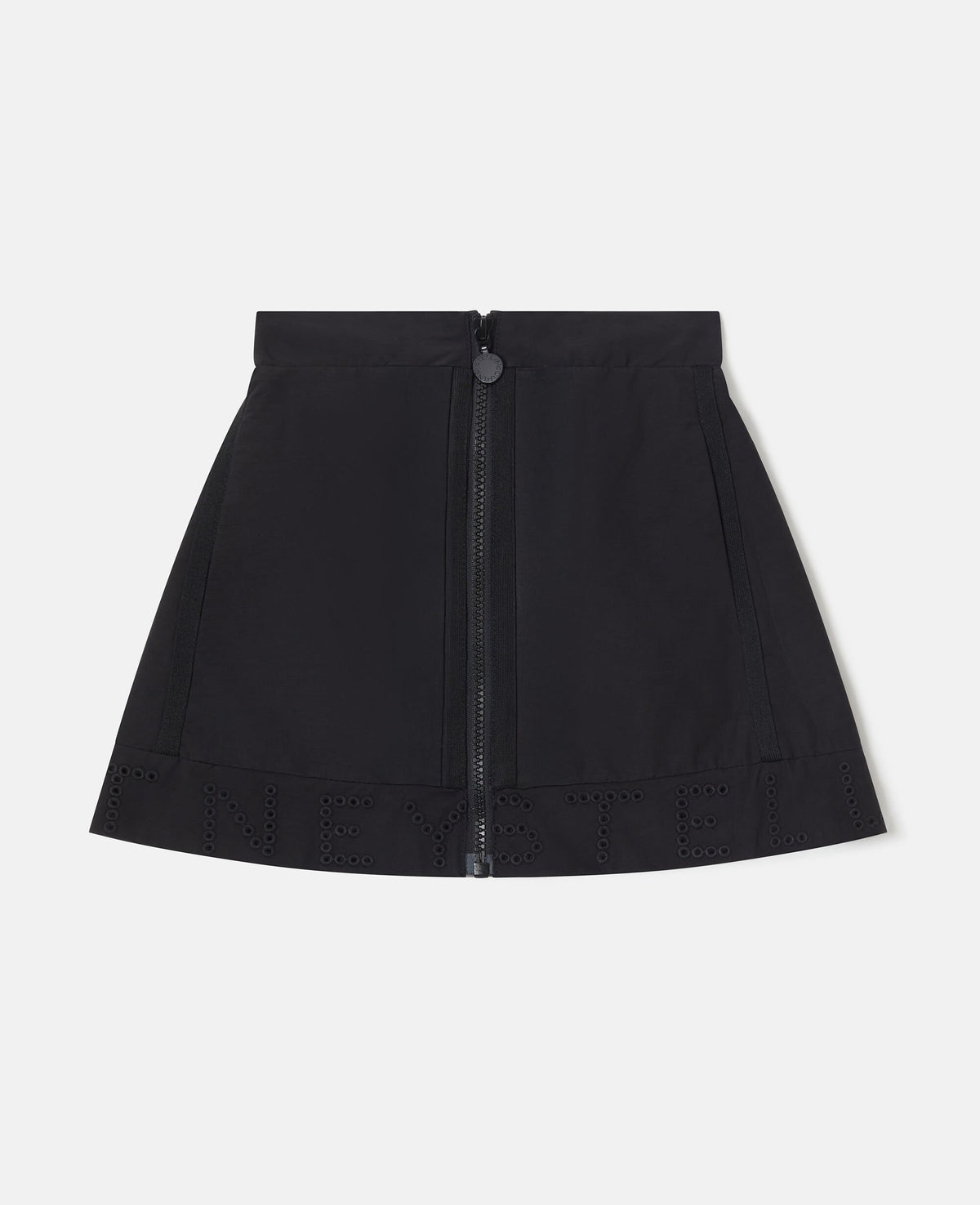 Zipper-Front A-Line Skirt