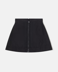 Zipper-Front A-Line Skirt
