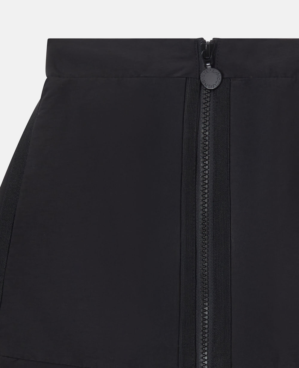 Zipper-Front A-Line Skirt
