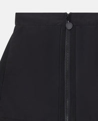 Zipper-Front A-Line Skirt