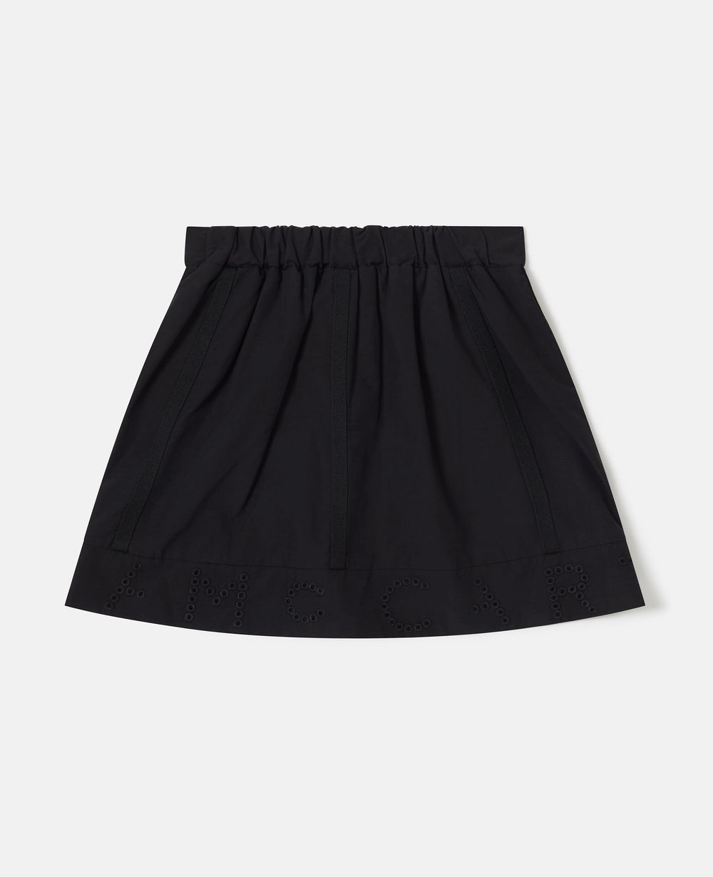 Zipper-Front A-Line Skirt