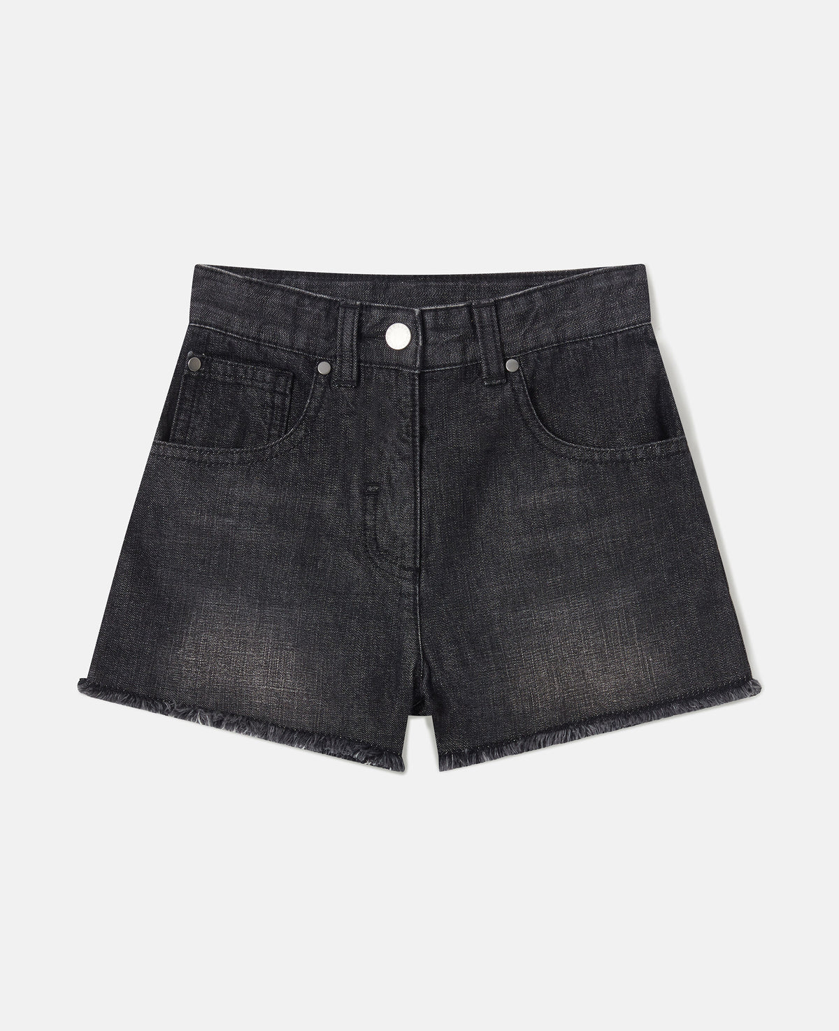 Faded Denim Shorts